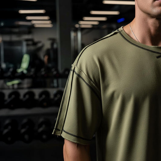 Gymish Lifestyle Men’s Vintage Oversized Gym T-Shirt, Relaxed Fit Bodybuilding & Workout Tee