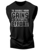 053. Double Your Gains Funny Workout Muscle Tank Top for Men