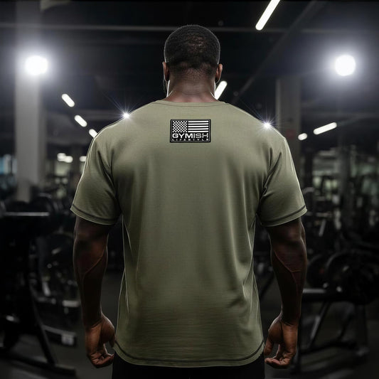 Gymish Lifestyle Men’s Vintage Oversized Gym T-Shirt, Relaxed Fit Bodybuilding & Workout Tee