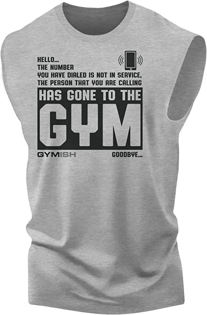 Hello... Goodbye Muscle Tank Top, Sleeveless Workout Shirt, Lifting Shirt, Gym Shirt