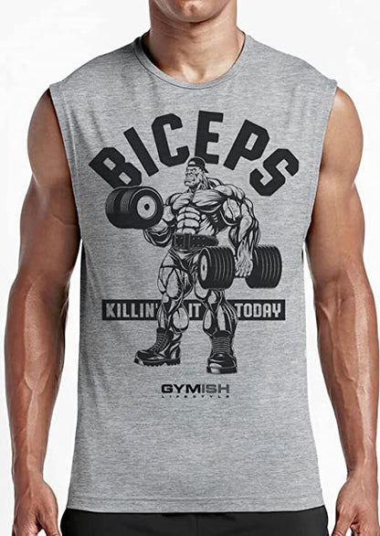 032. Biceps Killin' It Today Workout Muscle Tank Top for Men T-Shirt GYMISH LIFESTYLE