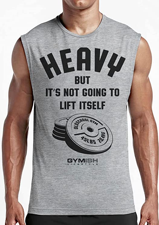 041. Heavy Lift Funny Workout Muscle Tank Top for Men T-Shirt GYMISH LIFESTYLE