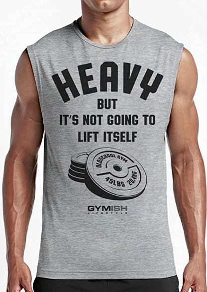 041. Heavy Lift Funny Workout Muscle Tank Top for Men T-Shirt GYMISH LIFESTYLE