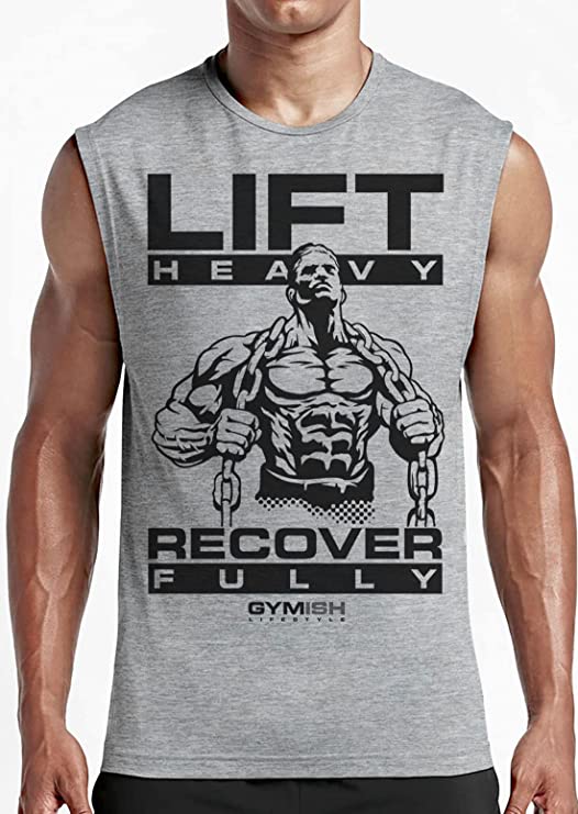 057. Recover Fully Funny Workout Muscle Tank Top for Men