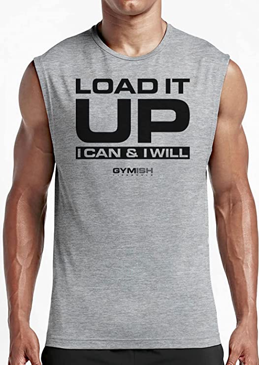 066. Load It Up Funny Workout Muscle Tank Top for Men