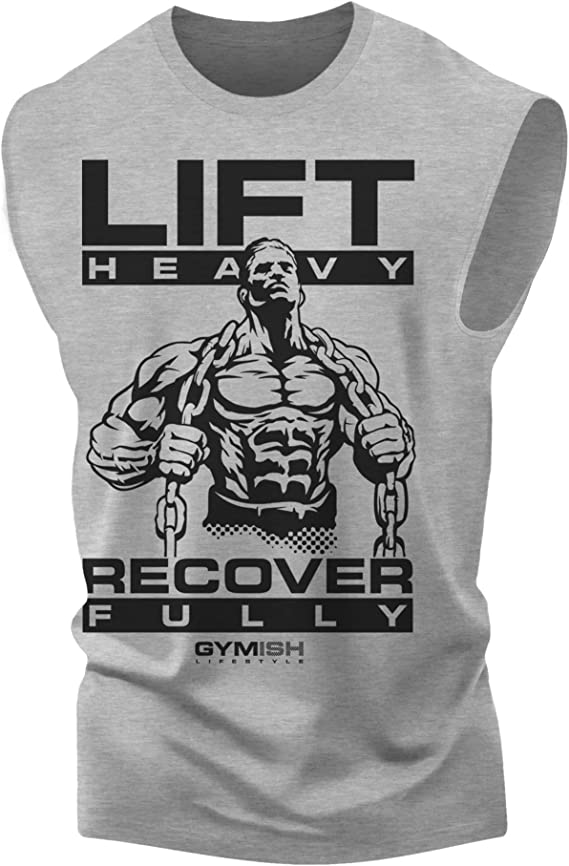 Lift Heavy Recover Fully Muscle Tank Top, Sleeveless Workout Shirt, Li ...