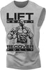 057. Recover Fully Funny Workout Muscle Tank Top for Men