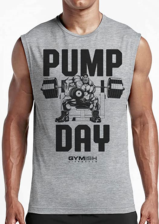 024. Pump Day Funny Workout Muscle Tank Top for Men T-Shirt GYMISH LIFESTYLE