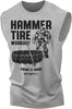 050. Hammer Tire Funny Workout Muscle Tank Top for Men