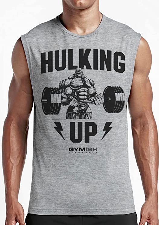 037. Hulking Up Funny Workout Muscle Tank Top for Men T-Shirt GYMISH LIFESTYLE