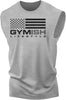 074. American Flag Gymish Workout Muscle Tank Top for Men