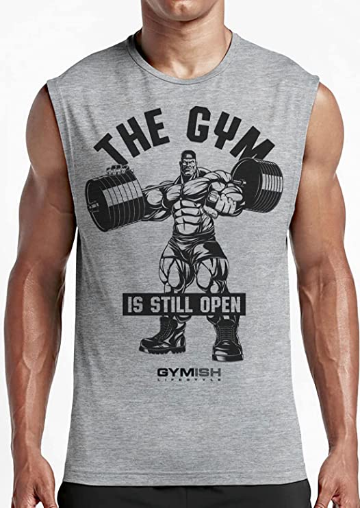 021. Gym is Still Open Workout Muscle Tank Top for Men T-Shirt GYMISH LIFESTYLE