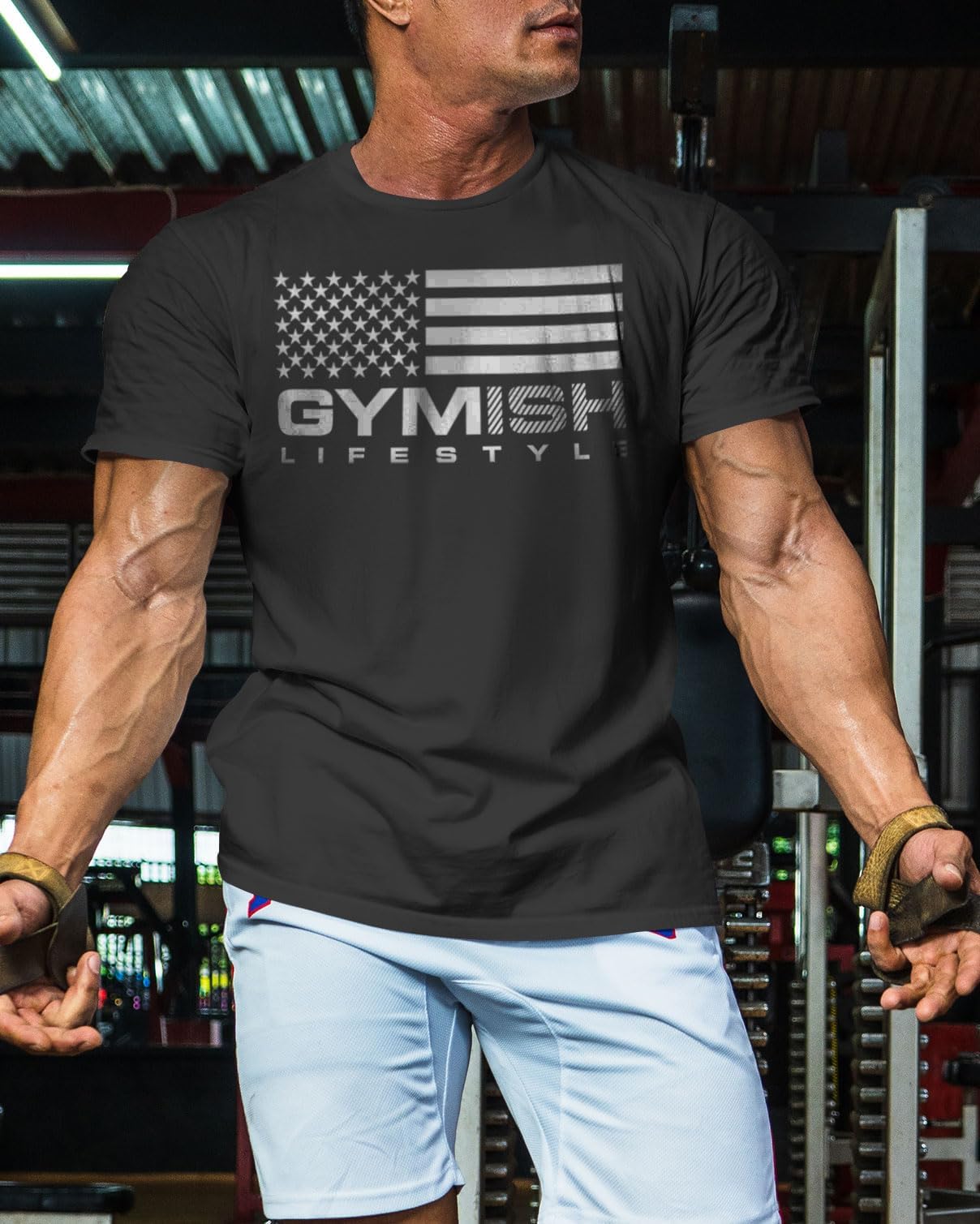 074. Gymish Flag (4) Workout T-Shirt