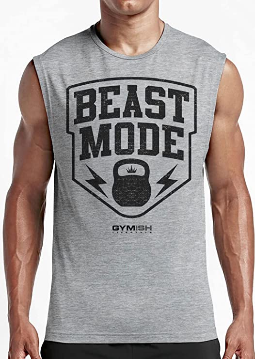 007. Beast Mode Workout Muscle Tank Top for Men T-Shirt GYMISH LIFESTYLE