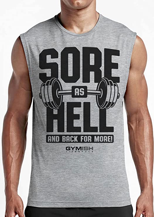 008. Sore As Hell Funny Workout Muscle Tank Top for Men T-Shirt GYMISH LIFESTYLE