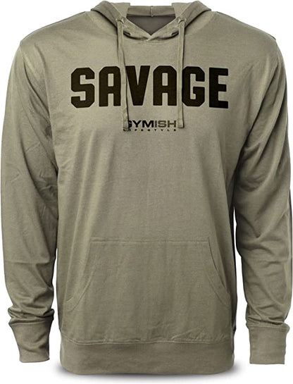 SAVAGE Workout Hoodies Funny Hoodies Gym Sweatshirt Lifting Pullover