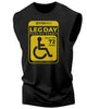 085. Leg Day Parking Permit Workout Muscle Tank Top for Men