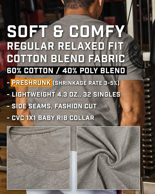 083. Gymish Lifestyle Silver Hair Iron Core Workout Shirts for Men