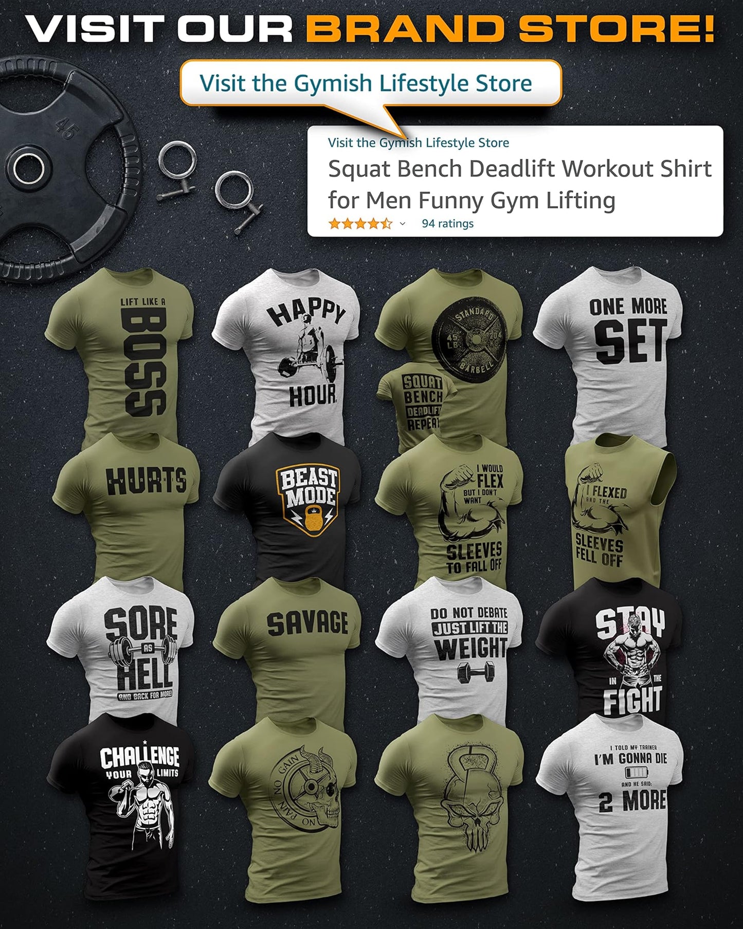 053. DOUBLE YOUR GAINS Workout T-Shirt