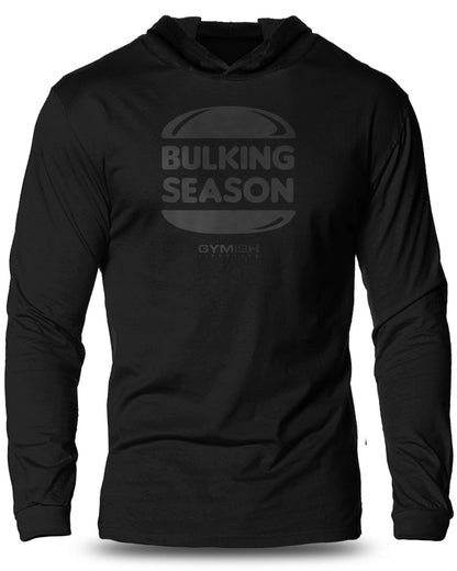 060-Bulking Season Lightweight Long Sleeve Hooded T-shirt for Men