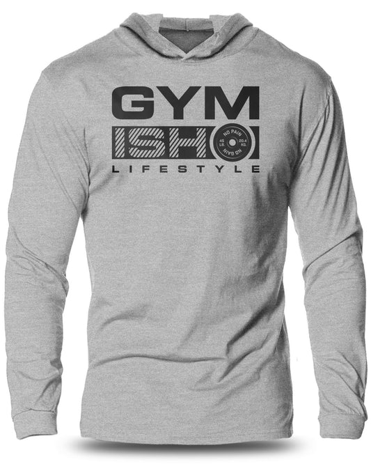 068- GYMISH 3 Lightweight Long Sleeve Hooded T-shirt for Men