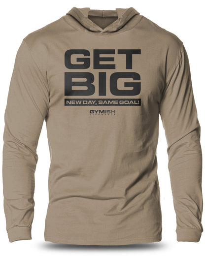063- Get Big Lightweight Long Sleeve Hooded T-shirt for Men