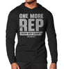 102. One More Rep Lightweight Long Sleeve Hooded T-shirt for Men