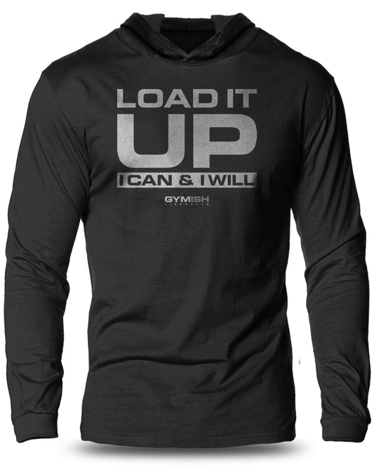 066- Load It Up Lightweight Long Sleeve Hooded T-shirt for Men
