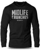 082. Midlife Crunches Lightweight Long Sleeve Hooded T-shirt for Men