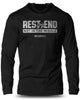 087. Rest At The End Lightweight Long Sleeve Hooded T-shirt for Men