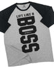 012. RAGLAN Lift Like a Boss Workout Gym T-Shirt for Men