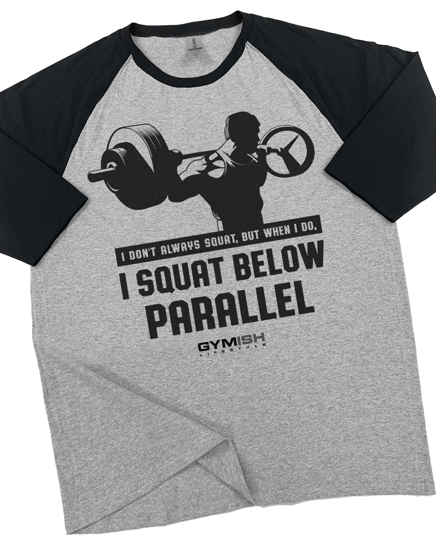 16- RAGLAN SQUAT Workout Gym T-Shirt for Men