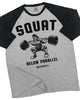 017. RAGLAN Squat Workout Gym T-Shirt for Men