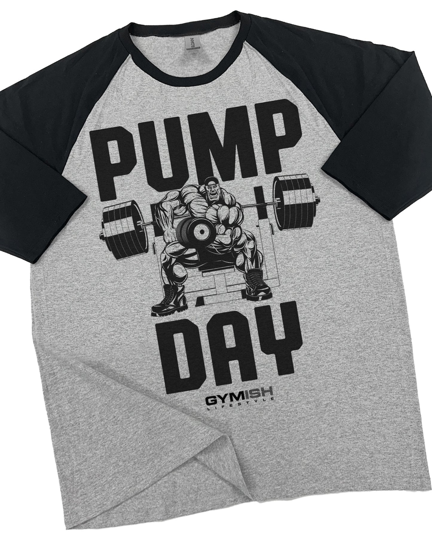 24- RAGLAN Pump Day Workout Gym T-Shirt for Men