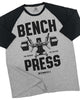 025. RAGLAN Bench Press Workout Gym T-Shirt for Men