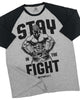 029. RAGLAN Stay in Fight Workout Gym T-Shirt for Men