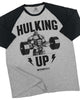 037. RAGLAN Hulking Up Workout Gym T-Shirt for Men