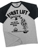 038. RAGLAN First Lift Workout Gym T-Shirt for Men