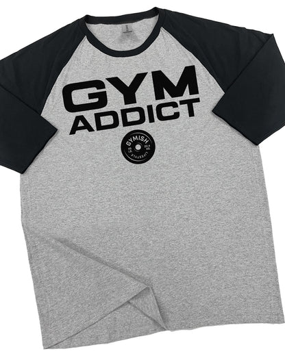 40- RAGLAN IRON-ADDICT Workout Gym T-Shirt for Men