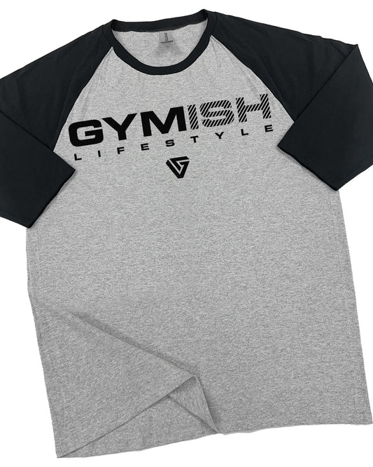 47- RAGLAN Gymish Lifestyle Logo Workout Gym T-Shirt for Men
