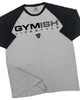 047. RAGLAN Gymish Lifestyle Logo Workout Gym T-Shirt for Men