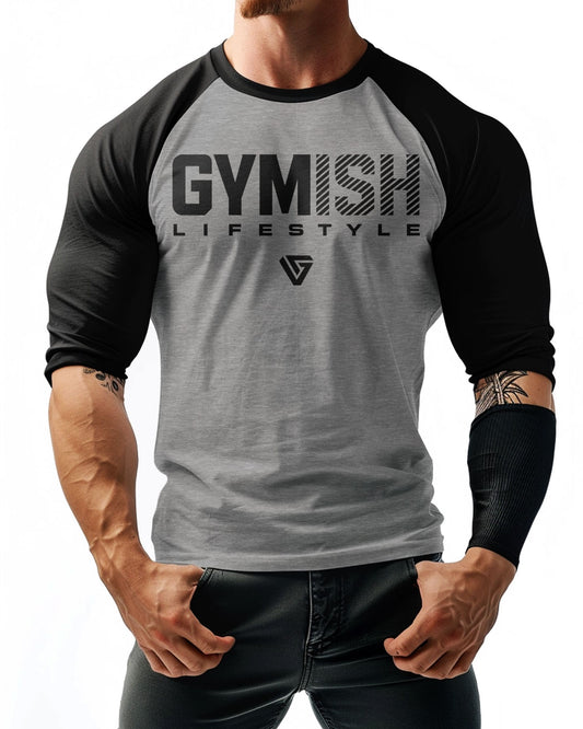 47B. RAGLAN Gymish Lifestyle Workout Gym T-Shirt for Men