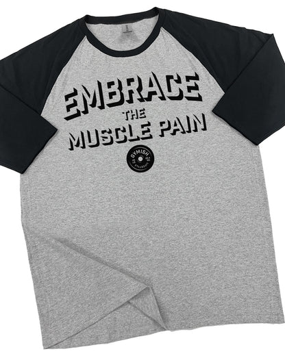 48- RAGLAN Embrace Muscle Pain Workout Gym T-Shirt for Men