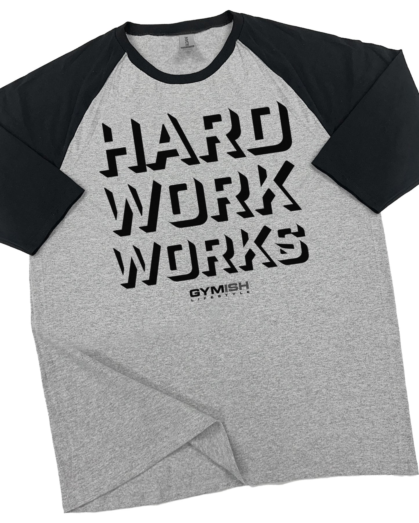49- RAGLAN Hard Work Works Workout Gym T-Shirt for Men