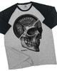 051. RAGLAN Skull Plate Workout Gym T-Shirt for Men