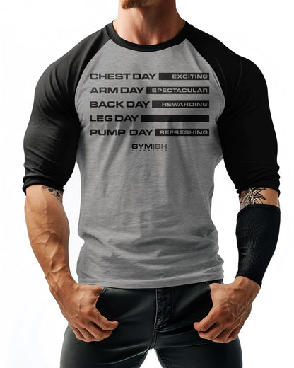 54- RAGLAN GYM DAYS LEG DAYWorkout Gym T-Shirt for Men