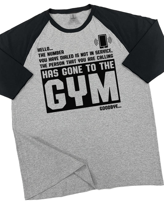 59- RAGLAN Hello... Goodbye Workout Gym T-Shirt for Men