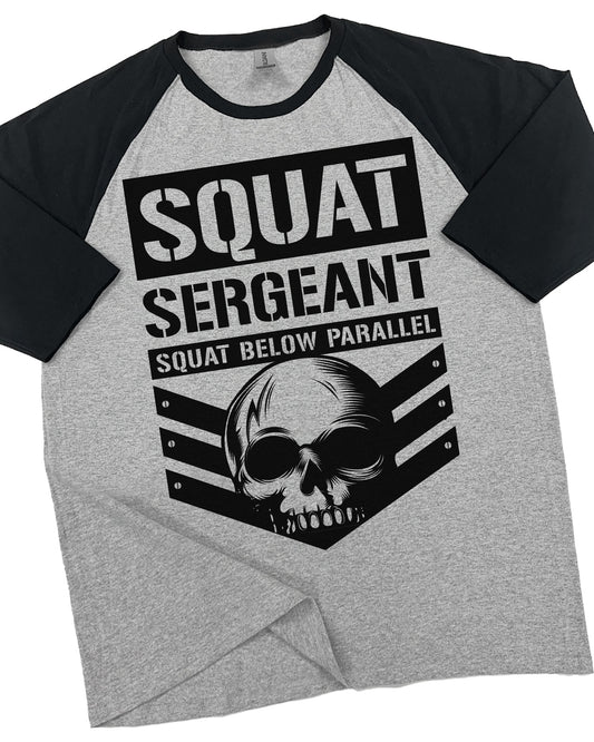 64- RAGLAN Squat Sergeant Workout Gym T-Shirt for Men