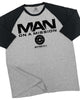 072. RAGLAN Man On A Mission Workout Gym T-Shirt for Men