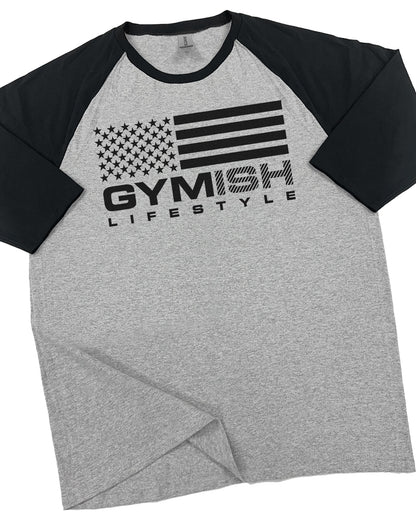 74- RAGLAN FLAG Workout Gym T-Shirt for Men